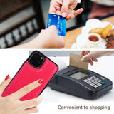 Max PU Leather Anti-fall Phone Back Cover Case For iPhone 11 5.8 inch Red