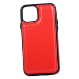 Max PU Leather Anti-fall Phone Back Cover Case For iPhone 11 5.8 inch Red