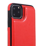 Max PU Leather Anti-fall Phone Back Cover Case For iPhone 11 5.8 inch Red