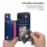 Max PU Leather Anti-fall Phone Back Cover Case For iPhone 11 5.8 inch Red