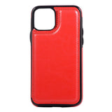 Max PU Leather Anti-fall Phone Back Cover Case For iPhone 11 5.8 inch Red
