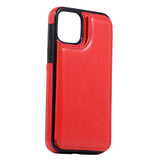 Max PU Leather Anti-fall Phone Back Cover Case For iPhone 11 5.8 inch Red
