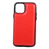 Max PU Leather Anti-fall Phone Back Cover Case For iPhone 11 5.8 inch Red
