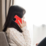 Max PU Leather Anti-fall Phone Back Cover Case For iPhone 11 5.8 inch Red