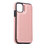 Max PU Leather Anti-fall Phone Back Cover Case For iPhone 11 6.1 inch Pink
