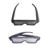 Maxbell USB Led Party Luminous DJ Electric Syllables Party Eye Glasses Blue Light