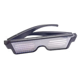 Maxbell USB Led Party Luminous DJ Electric Syllables Party Eye Glasses Blue Light