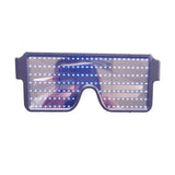 Maxbell USB Led Party Luminous DJ Electric Syllables Party Eye Glasses Blue Light