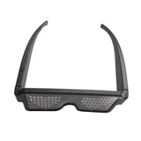 Maxbell USB Led Party Luminous DJ Electric Syllables Party Eye Glasses White Light