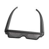 Maxbell USB Led Party Luminous DJ Electric Syllables Party Eye Glasses White Light