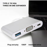 Max New Type-C to VGA PD USB C Hub Adapter Dock for Type-c Port Laptop Notebook
