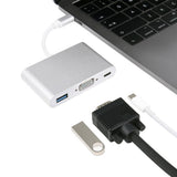 Max New Type-C to VGA PD USB C Hub Adapter Dock for Type-c Port Laptop Notebook