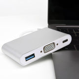 Max New Type-C to VGA PD USB C Hub Adapter Dock for Type-c Port Laptop Notebook