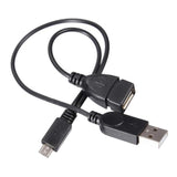 Max Maxb USB Power Y Splitter Micro USB Male to USB Male Female Adapter Cable Cord