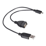 Max Maxb USB Power Y Splitter Micro USB Male to USB Male Female Adapter Cable Cord