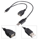 Max Maxb USB Power Y Splitter Micro USB Male to USB Male Female Adapter Cable Cord