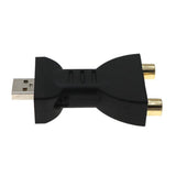 Maxbell Portable USB Male to 2 RCA Female Video Power Adapter Converter HDTV 1 Piece