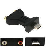 Maxbell Portable USB Male to 2 RCA Female Video Power Adapter Converter HDTV 1 Piece