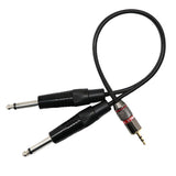 Maxbell 1/8" 3.5mm to Dual 6.35mm 1/4" Mono Stereo Y-Splitter Headphone Audio Cable