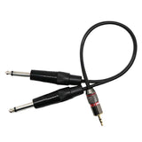 Maxbell 1/8" 3.5mm to Dual 6.35mm 1/4" Mono Stereo Y-Splitter Headphone Audio Cable