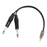 Maxbell 1/8" 3.5mm to Dual 6.35mm 1/4" Mono Stereo Y-Splitter Headphone Audio Cable