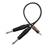 Maxbell 1/8" 3.5mm to Dual 6.35mm 1/4" Mono Stereo Y-Splitter Headphone Audio Cable