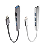 Maxbell 4 Ports USB 3.1 To USB-C Adapter Type-C Hub For Mobile Phone Laptop Gray
