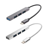 Maxbell 4 Ports USB 3.1 To USB-C Adapter Type-C Hub For Mobile Phone Laptop Gray