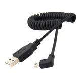 Maxbell USB 2.0 Male to MINI USB 2.0 Male, to Left Retractable Data Charging Cable