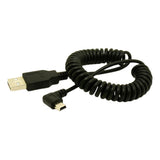 Maxbell USB 2.0 Male to MINI USB 2.0 Male, to Left Retractable Data Charging Cable