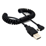 Maxbell USB 2.0 Male to MINI USB 2.0 Male, to Left Retractable Data Charging Cable