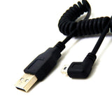 Maxbell USB 2.0 Male to MINI USB 2.0 Male, to Left Retractable Data Charging Cable