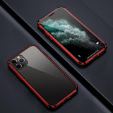 Max For iPhone Magnetic DoubleTempered Glass Case red iphone11Promax 6.5