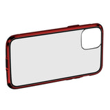 Max For iPhone Magnetic DoubleTempered Glass Case red iphone11Promax 6.5