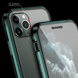 Max For iPhone Magnetic DoubleTempered Glass Case green black iphone11Promax 6.5