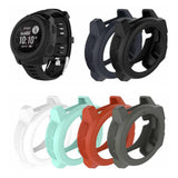 Max Silicone Watch Protective Cover Casing Sleeve for Garmin Instinct Black