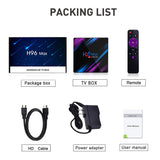 Maxbell H96 max 3318 4+64GB Smart TV Box Quad Core USB3.0 Android9.0 Dual-band 4K EU