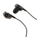 Max Double Speaker 1.2M Wired 3.5MM Earphone Earbuds HiFi Stereo Headset Black