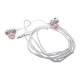 Max Double Speaker 1.2M Wired 3.5MM Earphone Earbuds HiFi Stereo Headset White