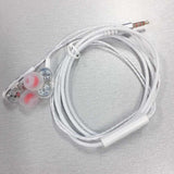 Max Double Speaker 1.2M Wired 3.5MM Earphone Earbuds HiFi Stereo Headset White