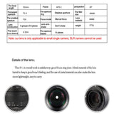 Maxbell 55mm F1.4 APS-C Manual Portrait Focus Lens Fit for Canon Camera Black
