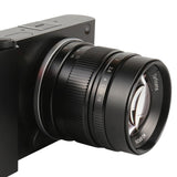 Maxbell 55mm F1.4 APS-C Manual Portrait Focus Lens Fit for Canon Camera Black