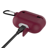 Maxbell Protective Sleeve Case Cover for Airpods 3 Wireless Earphone Wine red