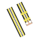 Maxbell Nylon Replacement Strap Watch Band for Xiaomi Smart Watch Black+Yellow