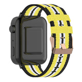 Maxbell Nylon Replacement Strap Watch Band for Xiaomi Smart Watch Black+Yellow