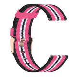 Maxbell Nylon Replacement Strap Watch Band for Xiaomi Smart Watch Black+Pink