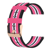 Maxbell Nylon Replacement Strap Watch Band for Xiaomi Smart Watch Black+Pink