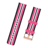 Maxbell Nylon Replacement Strap Watch Band for Xiaomi Smart Watch Black+Pink