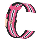 Maxbell Nylon Replacement Strap Watch Band for Xiaomi Smart Watch Black+Pink