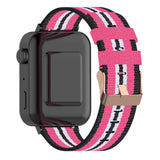 Maxbell Nylon Replacement Strap Watch Band for Xiaomi Smart Watch Black+Pink